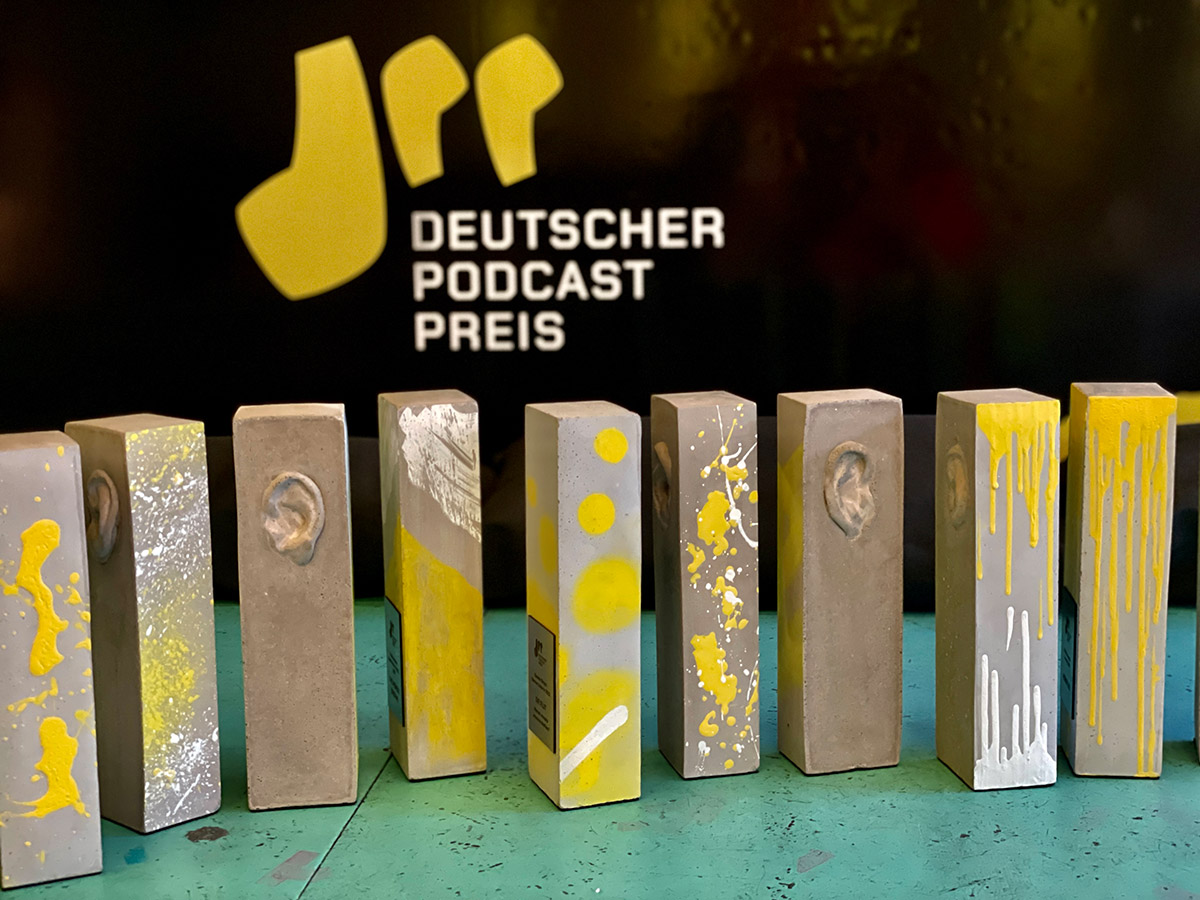Deutscher Podcast Preis Trophäen 2023